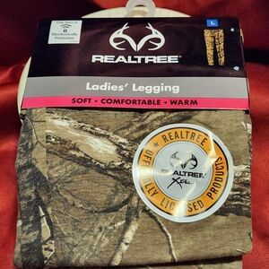 Realtree Large Ladies' Legging in Brown Camouflage